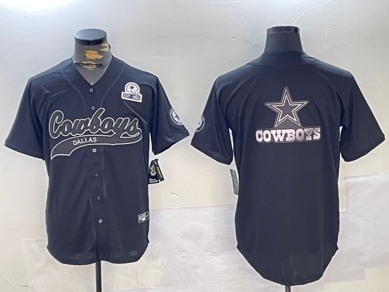 Men Dallas Cowboys Blank Black Joint Name 2024 Nike Limited NFL Jersey style 19->dallas cowboys->NFL Jersey